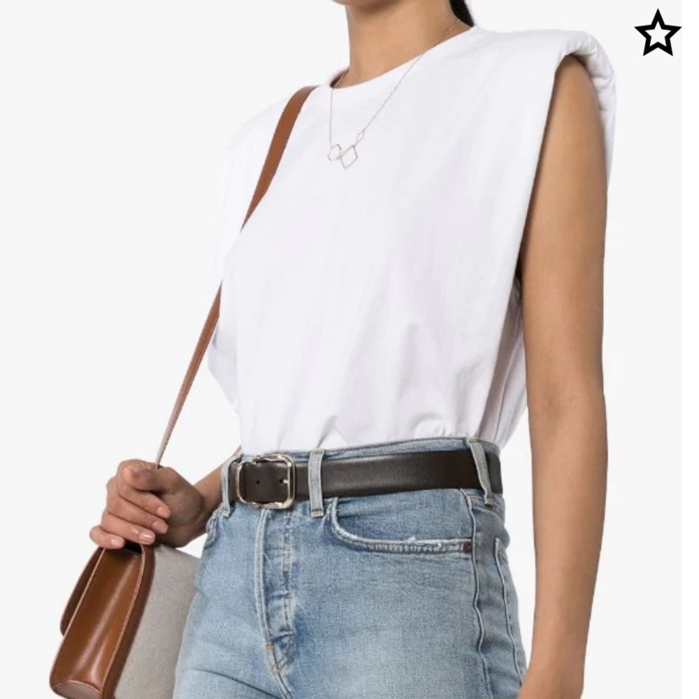 Frankie Shop - Eva padded T-shirt in White